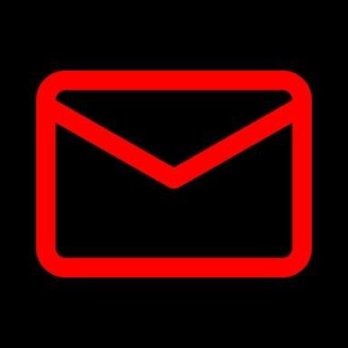 Red and black envelope icon